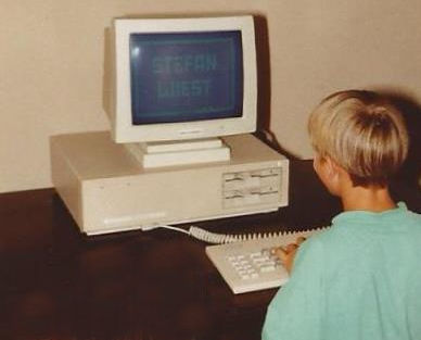 Me in 1991 on a Commodore PC-30